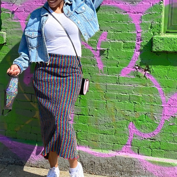 Urban Outfitters Dresses & Skirts - Urban outfitters colorful glitter skirt.